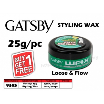 9353 Gatsby Styling Wax 25g - Loose & Flow - Buy1Get1free